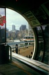 Monorail train approaching Harbourside Station with Happy Birthday Monorail on the front thumbnail