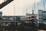 Monorail Maintenance Facility with train at temporary platfom built next to it thumbnail